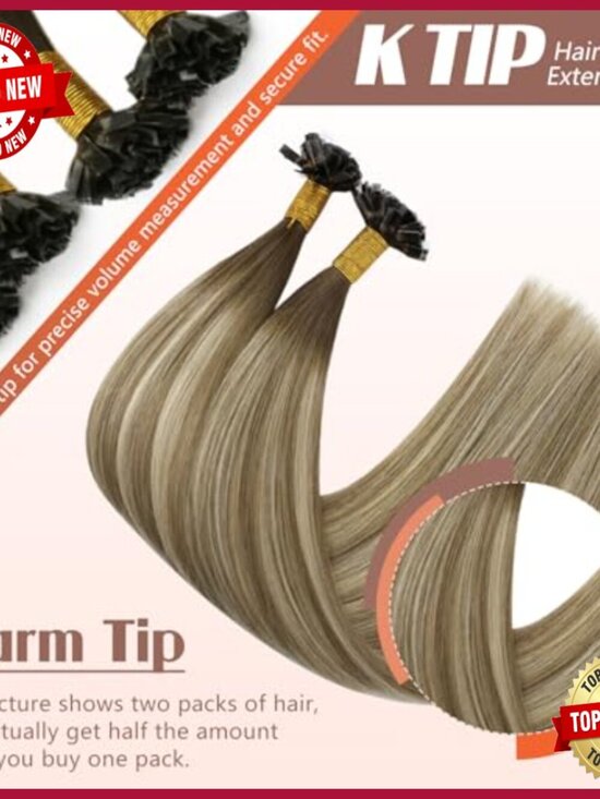18 Inch Human Hair Extensions Keratin K-Tip Bonds 50g Easy Install main image 6